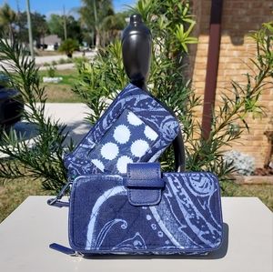 Vera Bradley RFID Smartphone Wrislet + Matching ID Coin Purse